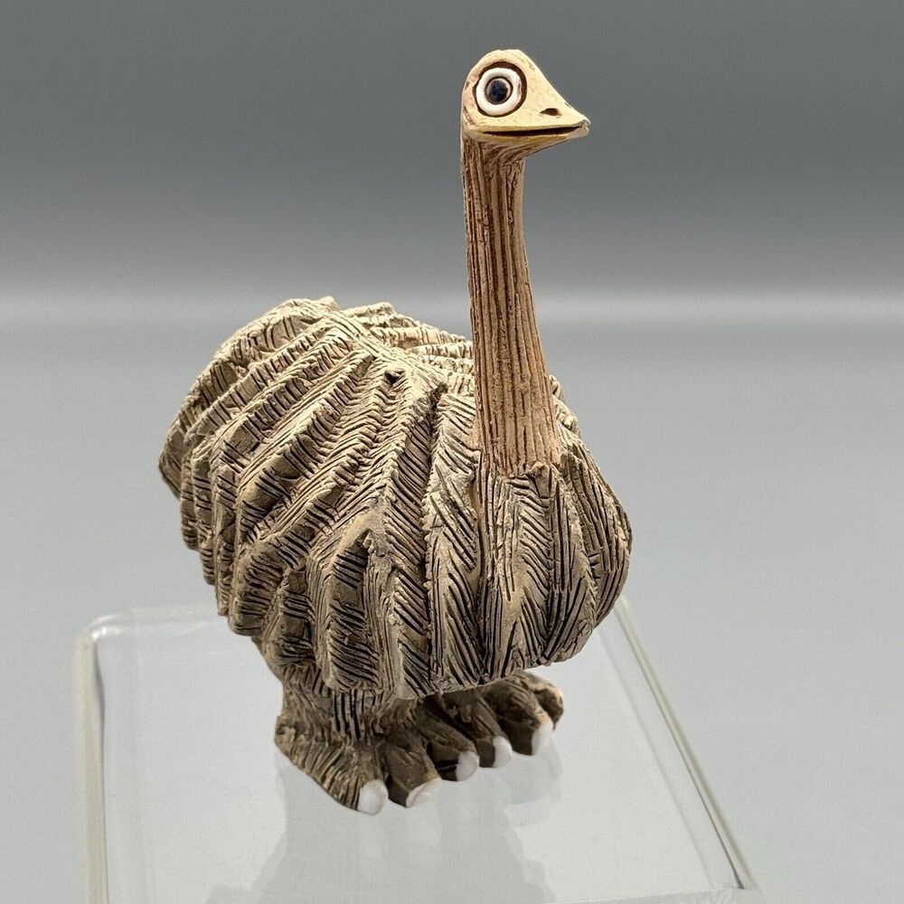Vtg Artensania Rinconda Emu Figurine Uruguay Retired Ostrich Pottery 4.5" READ
